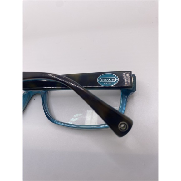 Coach Eyeglasses Women FRAMES ONLY HC 6040 Brooklyn 52-16-135 Tortoise Teal 371 - Picture 3 of 16
